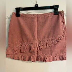 Sisley Dusty Pink Ruffle Mini Skirt